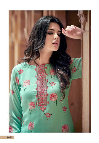 GLOSSY PRESENTS THE PETALS AND KNOTS PURE BEMBERG CHIFFON SUITS
