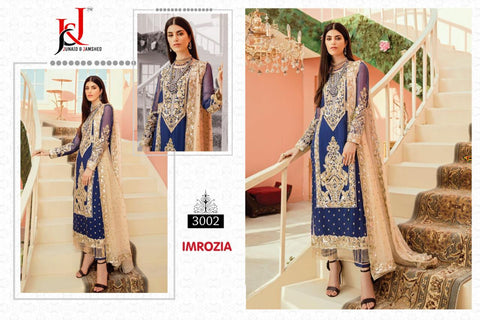 Imorzia Present Georgette Fabric Pakistani Designer Embroidery Work Salwar Kameez