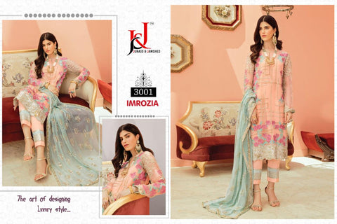 Imorzia Present Georgette Fabric Pakistani Designer Embroidery Work Salwar Kameez