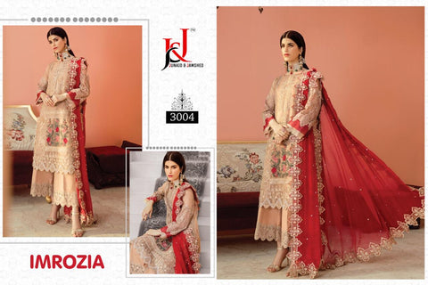 Imorzia Present Georgette Fabric Pakistani Designer Embroidery Work Salwar Kameez