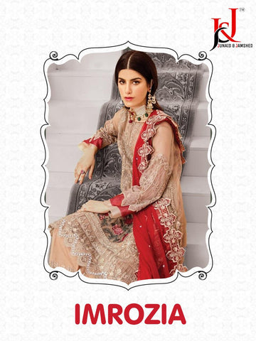 Imorzia Present Georgette Fabric Pakistani Designer Embroidery Work Salwar Kameez