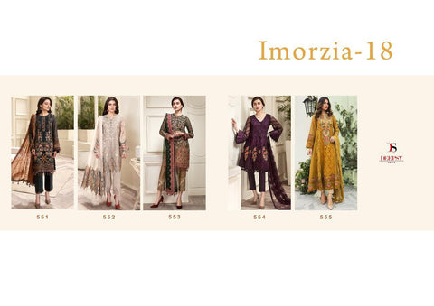 Deepsy Suits Imoriza Vol 18 Embroidered Georgette Pakistani Collection