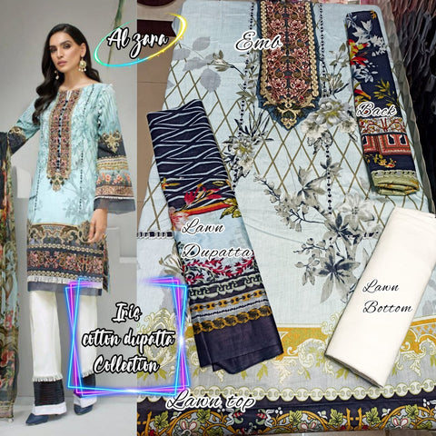 Al Zara Present Iris Heavy Embroidery Party Wear Salwar Suits Collection