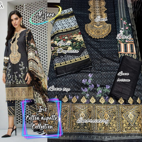 Al Zara Present Iris Heavy Embroidery Party Wear Salwar Suits Collection
