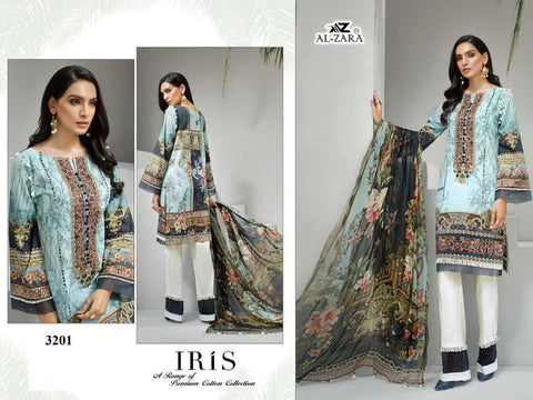 Al Zara Present Iris Heavy Embroidery Party Wear Salwar Suits Collection