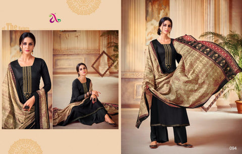 Angroop Plus Iznik Jam Silk Cotton Embroidery Work Salwar Kameez