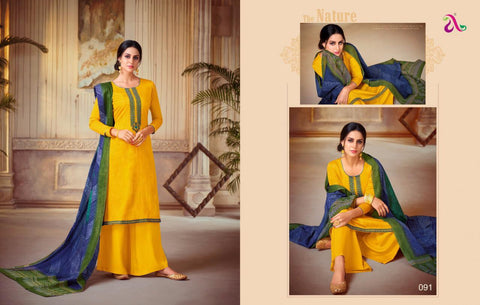Angroop Plus Iznik Jam Silk Cotton Embroidery Work Salwar Kameez