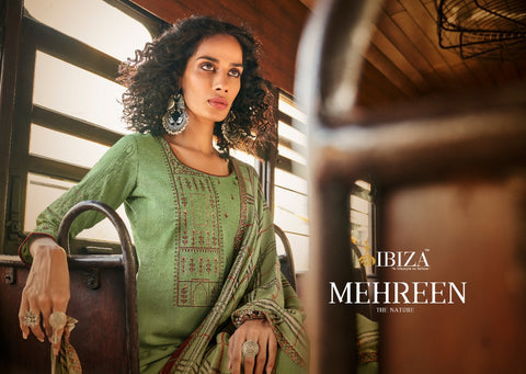 Ibiza Suit Presents Mehreen Pashmina Embroidery Work Fancy Designer Salwar Suits