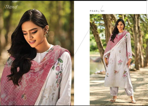 Itrana Pearl Pure Cotton Digital Embroiderey Printed Collection Suit