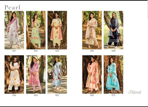 Itrana Pearl Pure Cotton Digital Embroiderey Printed Collection Suit