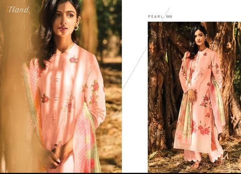 Itrana Pearl Pure Cotton Digital Embroiderey Printed Collection Suit