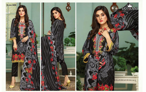 Jaffrani Textile Luxury Lawn Collection Fancy Wear Pakistani Suit
