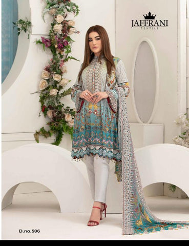 Jaffrani Textiles Luxury Pure Lawn Cotton Pakistani Salwar Suit