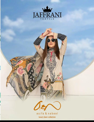 Jaffrani Textile Luxury Lawn Collection Fancy Wear Pakistani Suit