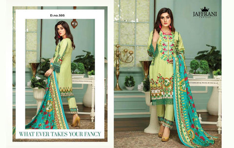 Jaffrani Textile Luxury Lawn Collection Fancy Wear Pakistani Suit