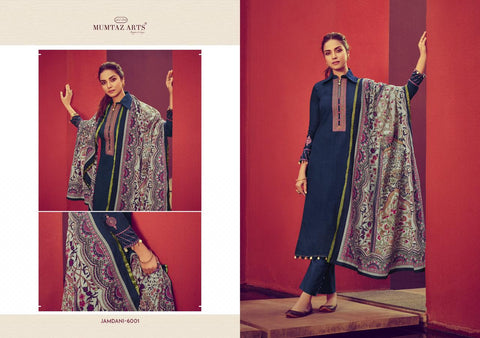 MUMTAZ ARTS PRESENTS JAMDANI EMBROIDERED KARACHI SUITS COLLECTION
