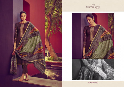 MUMTAZ ARTS PRESENTS JAMDANI EMBROIDERED KARACHI SUITS COLLECTION
