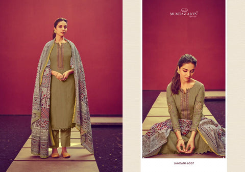 MUMTAZ ARTS PRESENTS JAMDANI EMBROIDERED KARACHI SUITS COLLECTION