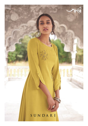 Jansi Launched Sundari Fancy Designer Kurtis With Plazzo