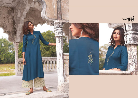 Jansi Launched Sundari Fancy Designer Kurtis With Plazzo