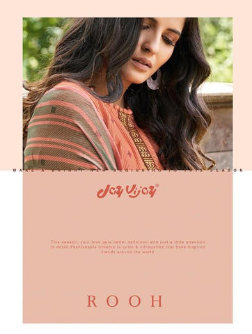 Jay Vijay Launched Rooh Silk Jacquard Embroidery Work Fancy Designer Salwar Suits