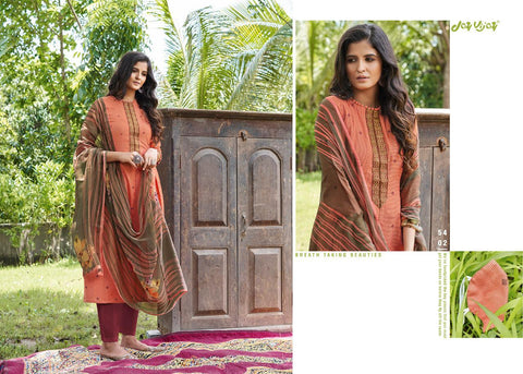 Jay Vijay Launched Rooh Silk Jacquard Embroidery Work Fancy Designer Salwar Suits