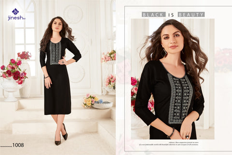 Jinesh Nx Present Aaliya Rayon Fabric Kurti Collection