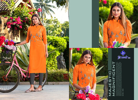 Jinesh Nx Launched Akira Vol 2 Ruby Slub Daily Wear Kurtis Collection