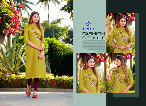 Jinesh Nx Launched Akira Vol 2 Ruby Slub Daily Wear Kurtis Collection