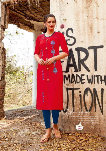 Jinesh Nx Candy Rayon Slub Designer Kurti Collection