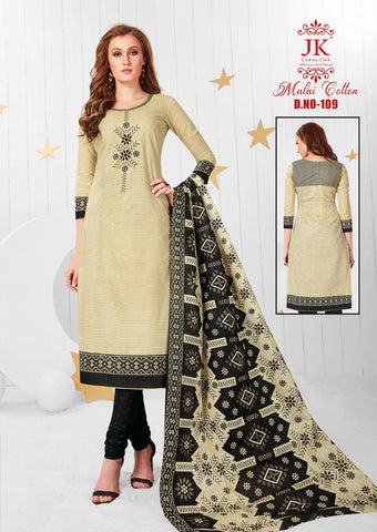 JK COTTON CLUB MALAI COTTON HEAVY LAWN COTTON DRESS MATERIAL