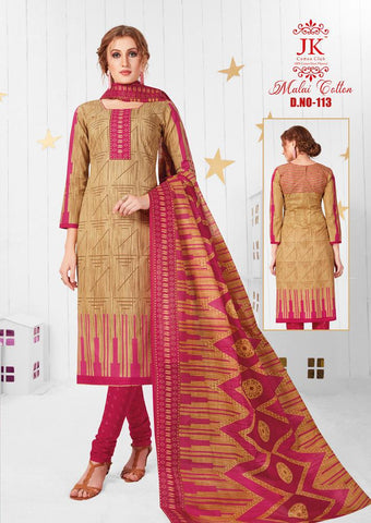 JK COTTON CLUB MALAI COTTON HEAVY LAWN COTTON DRESS MATERIAL
