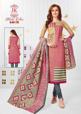 JK COTTON CLUB MALAI COTTON HEAVY LAWN COTTON DRESS MATERIAL