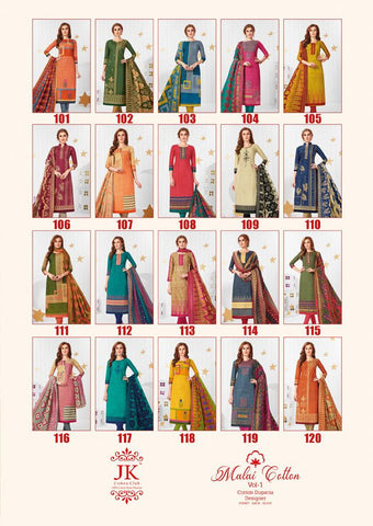 JK COTTON CLUB MALAI COTTON HEAVY LAWN COTTON DRESS MATERIAL