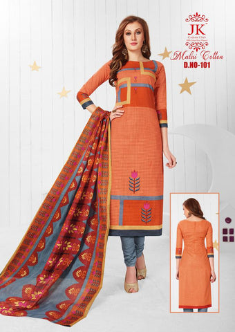 JK COTTON CLUB MALAI COTTON HEAVY LAWN COTTON DRESS MATERIAL