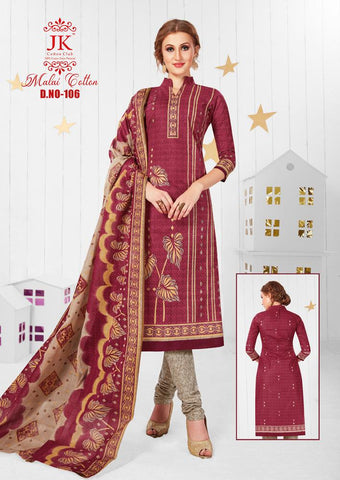 JK COTTON CLUB MALAI COTTON HEAVY LAWN COTTON DRESS MATERIAL
