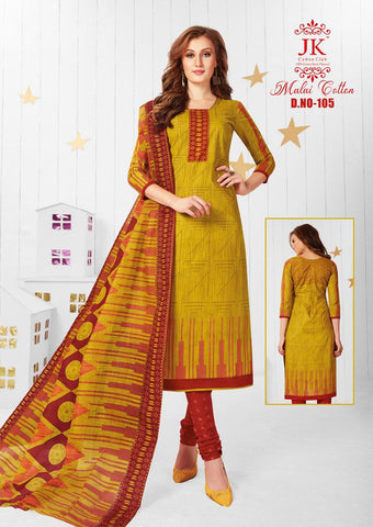 JK COTTON CLUB MALAI COTTON HEAVY LAWN COTTON DRESS MATERIAL