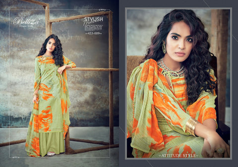 Belliza Designer Studio Florals Cotton Digital Printed Designer Salwar Kameez