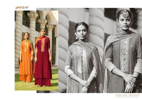 Jay Vijay Presents Mahrush Bemberg Silk Fancy Designer Salwar Suits