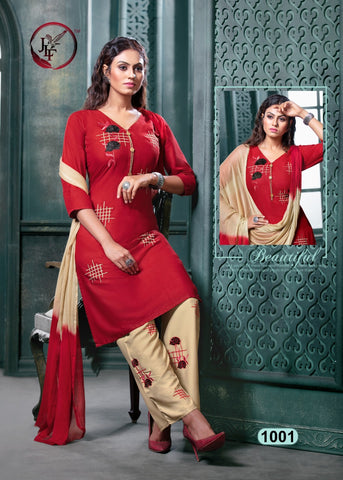 Rayon Nargis Rayon Fabric Designer Casual Wear Kurtis
