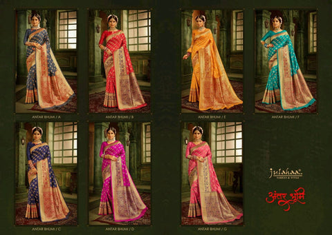 Julahaa Sarees Antar Bhumi Silk Fancy Designer Saree Collection