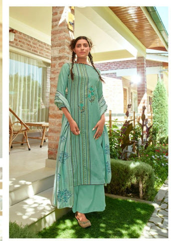 Kaara Suits Presents Saffron Pashmina Printed Embroidery Work Fancy Designer Salwar Kameez