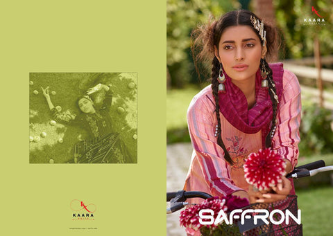 Kaara Suits Presents Saffron Pashmina Printed Embroidery Work Fancy Designer Salwar Kameez