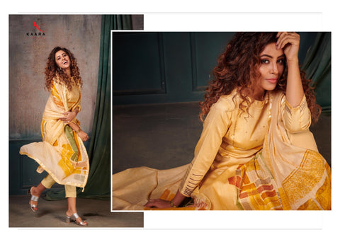 KAARA SUITS PRESENTS GHUNGHAT PURE COTTON DRESS MATERIAL