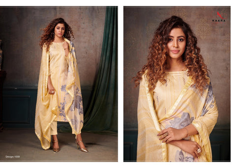 KAARA SUITS PRESENTS GHUNGHAT PURE COTTON DRESS MATERIAL