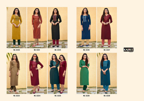 Kalaroop Kajree Presents Pili Linen Fancy Designer Kurtis Collection