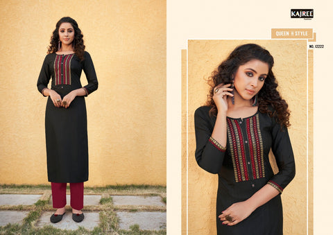 Kalaroop Kajree Presents Pili Linen Fancy Designer Kurtis Collection