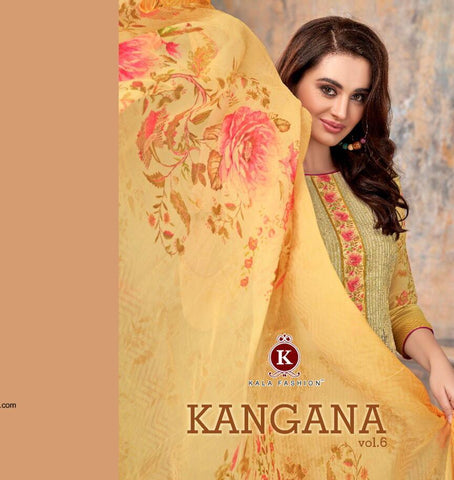 Kala Fashion Presents Kangana Vol 6 Georgette Embroidery Work Fancy Designer Salwar Kameez