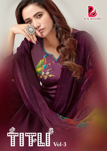 Kalahansh Presents Titli Vol 3 Jam Printed Fancy Designer Salwar Suits