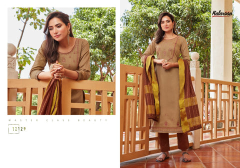 Kalaroop Kajree  Crysta Jam Silk Cotton Casual Wear Kurti Collection
